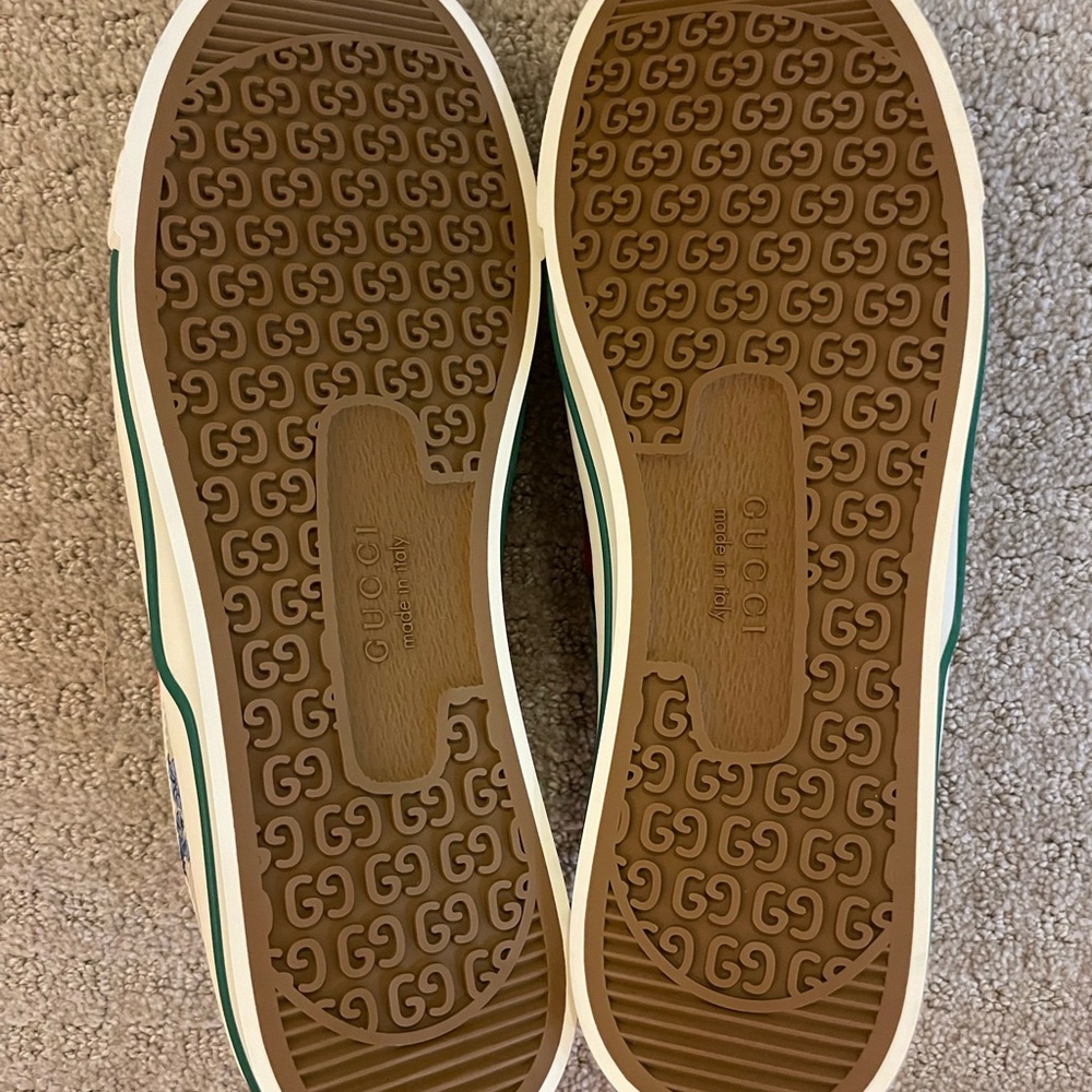 NWT - Gucci Tennis 1977 Multicolor Psychedelic Linen Logo Sneakers Size 9 - Picture 9 of 13